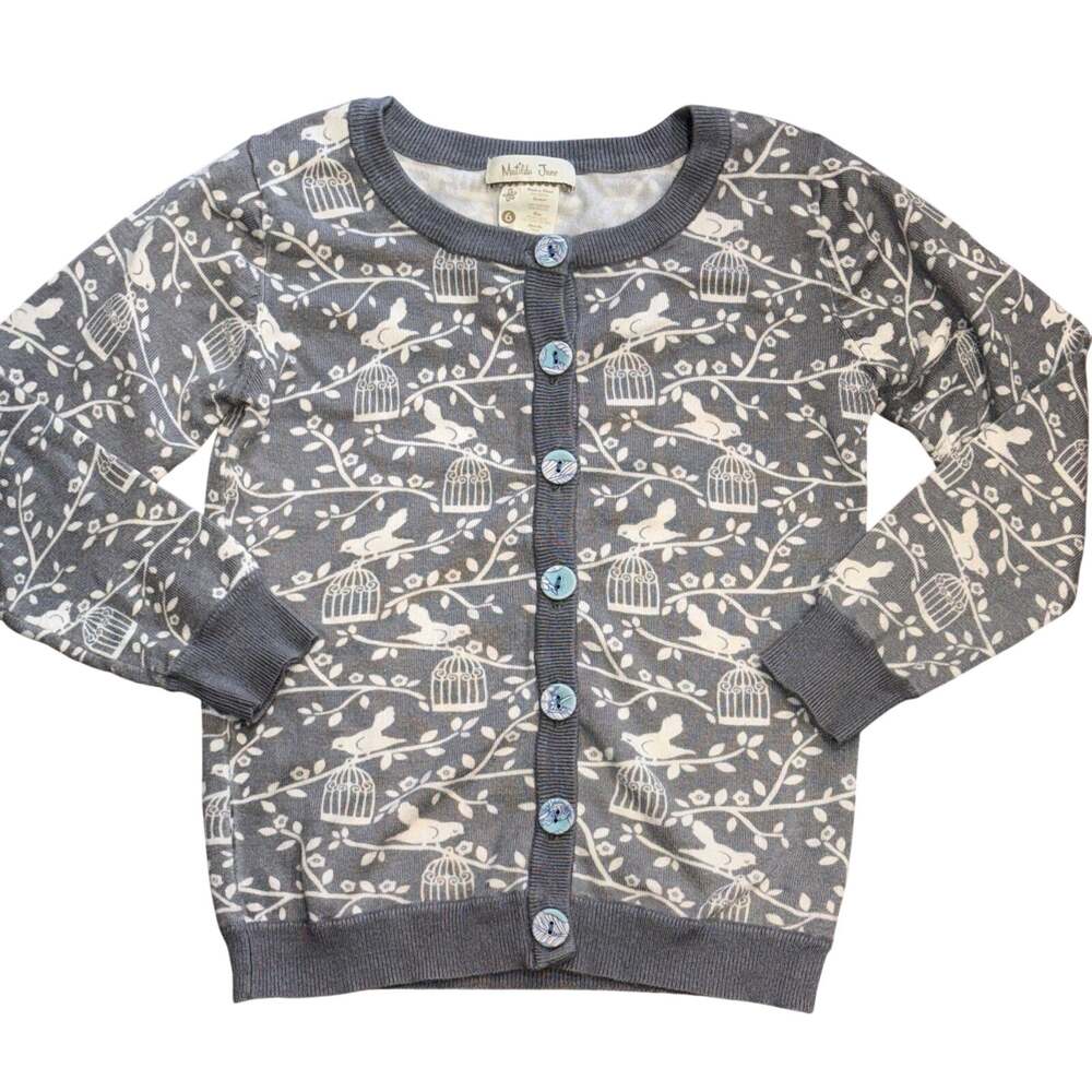 Matilda Jane Winter Wonderland Birdcage Cardigan Girls Size 6 Secret Fields